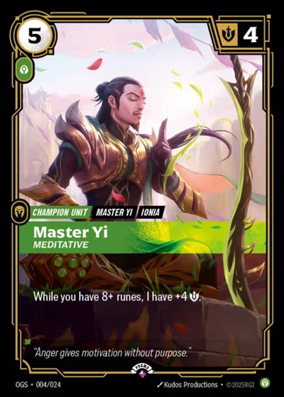 Master Yi, Meditative