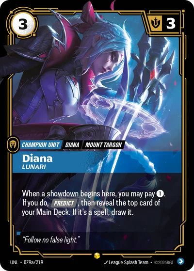 Diana, Lunari