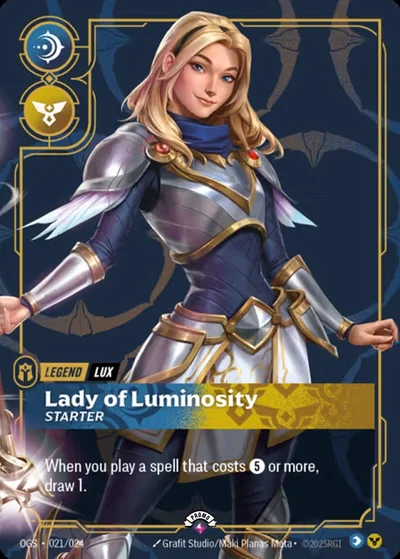 Lady of Luminosity, Starter