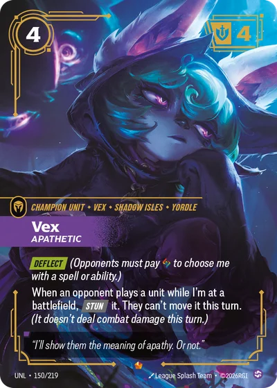 Vex, Apathetic