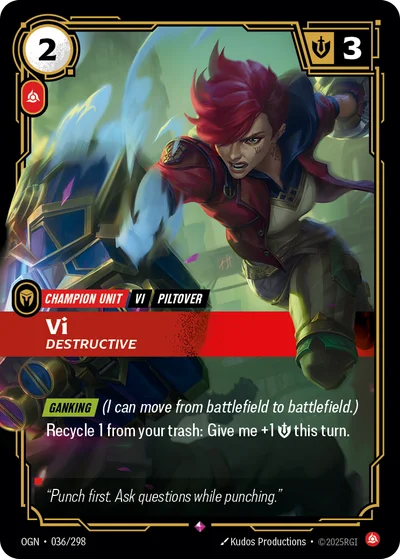 Vi, Destructive