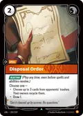 Disposal Order
