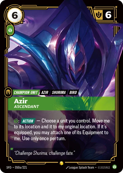 Azir, Ascendant