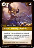 Masa, Crashing Thunder
