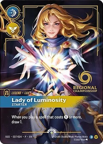 Lux, Lady of Luminosity, Starter