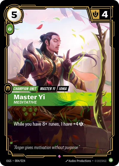 Master Yi, Meditative